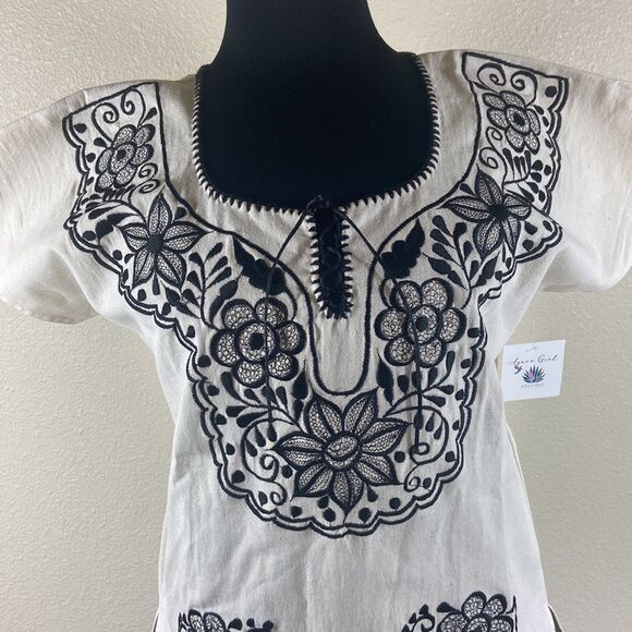 Agave Girl Boutique Handmade Mexicana Women Blouse Size M - Picture 2 of 8